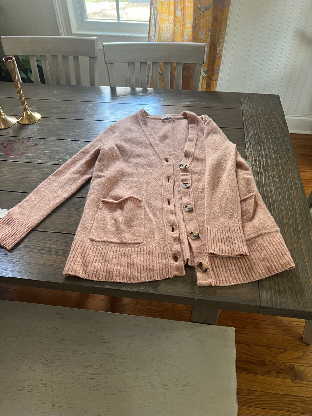 Madewell Dusty Rose Button-Front Women's Cardigan